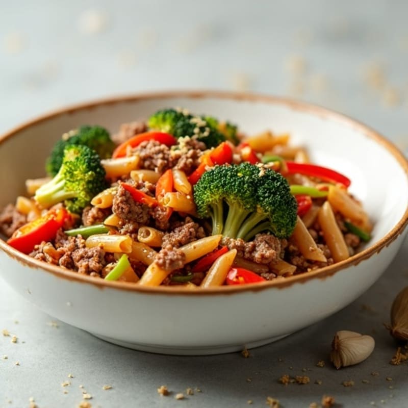 Lean Ground Beef Teriyaki Pasta