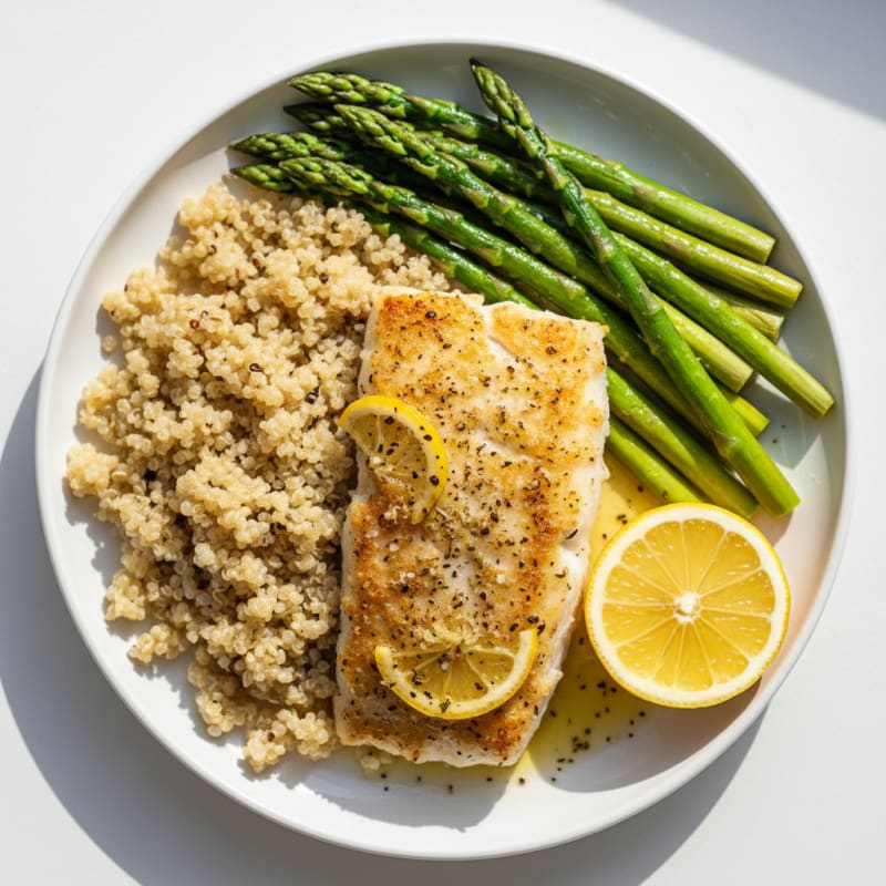 Lemon Herb Baked Cod with Asparagus