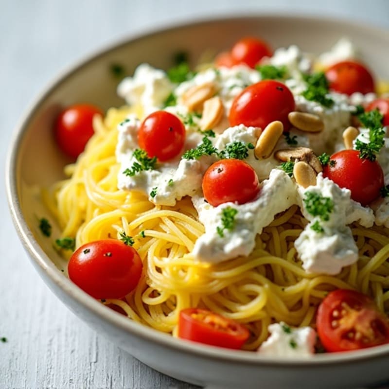 Roasted Spaghetti Squash with Creamy Herb Cottage Cheese
