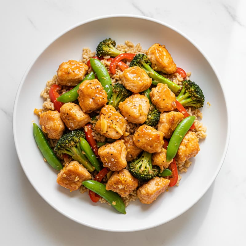 Crispy Orange-Glazed Chicken Stir-Fry