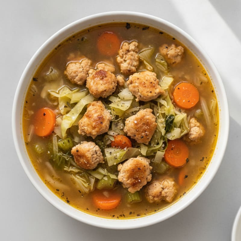 Ground Chicken and Cabbage Soup