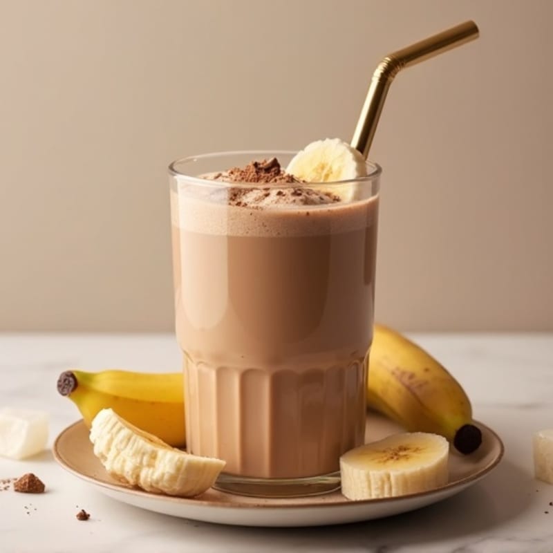 Creamy Peanut Butter Chocolate Protein Smoothie