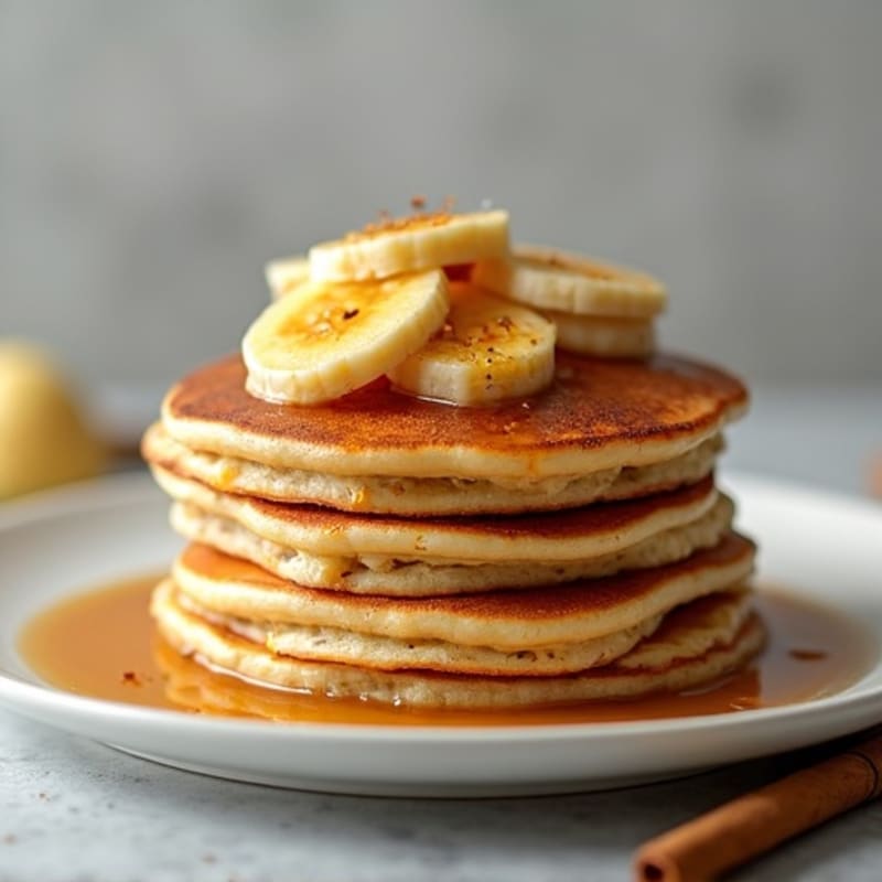 Protein Pancakes with Warm Caramelized Bananas