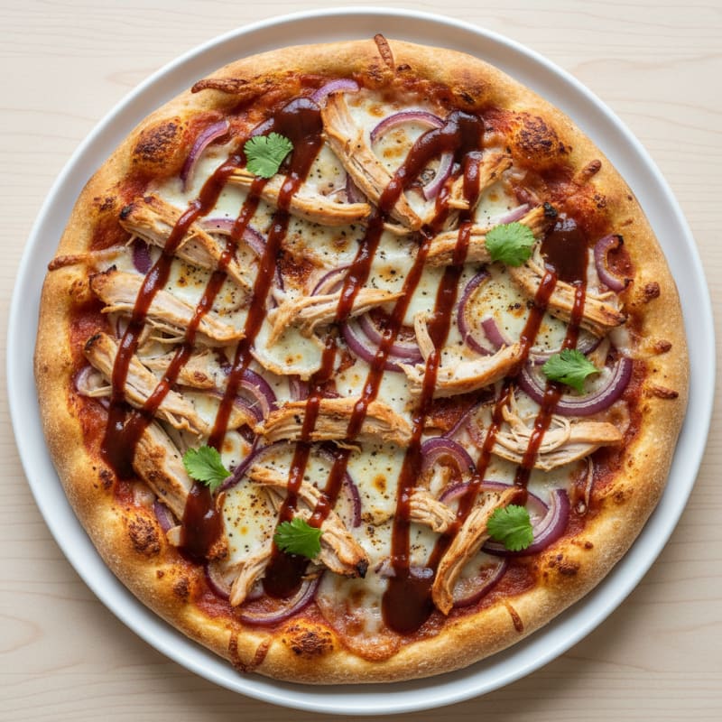 Smoky BBQ Chicken and Caramelized Onion Pizza
