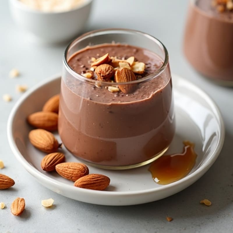 Silky Chocolate Protein Pudding with Almonds