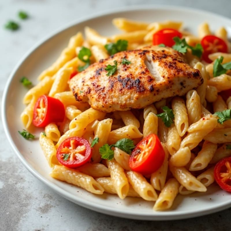 Healthy Creamy Spicy Cajun Chicken Pasta