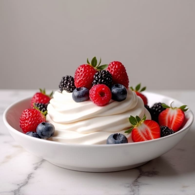 Silky Protein Yogurt Mousse with Mixed Berries