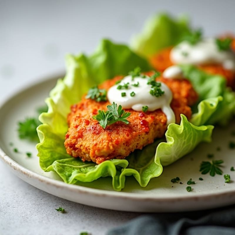 Crispy Buffalo Chicken Lettuce Wrap
