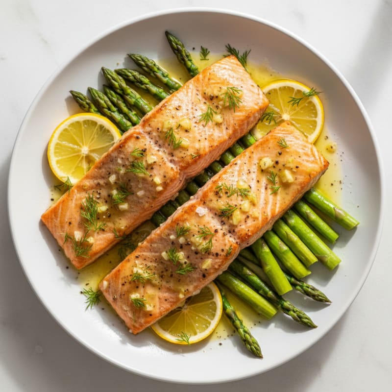 Lemon-Herb Baked Salmon with Asparagus