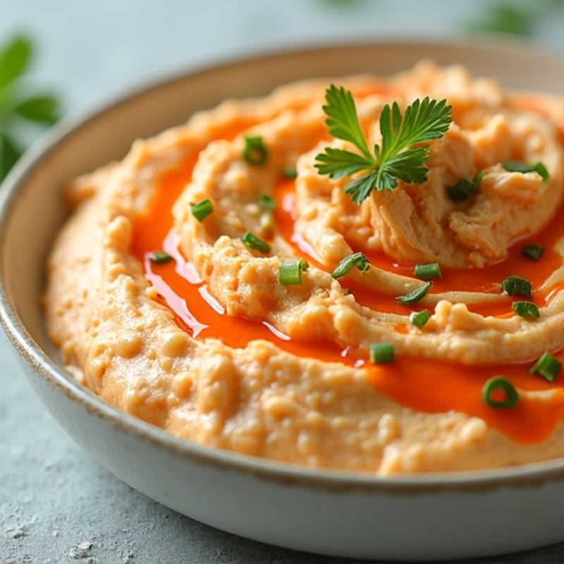 Healthy Creamy Buffalo Chicken Dip
