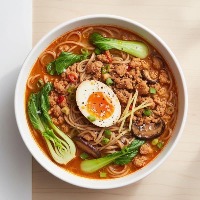 Sriracha Pork Ramen Soup