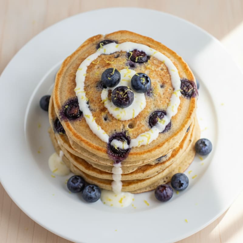 Blueberry Ricotta Pancakes with Lemon Zest