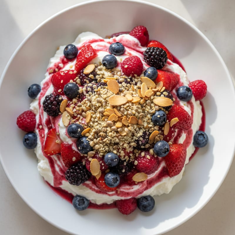 Creamy Greek Yogurt Protein Parfait with Mixed Berries