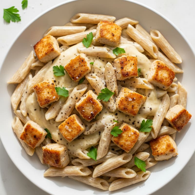 Garlic Parmesan Chicken Alfredo Pasta