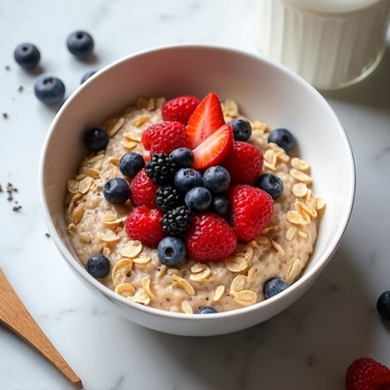 Protein-Packed Vanilla Berry Oatmeal Bowl