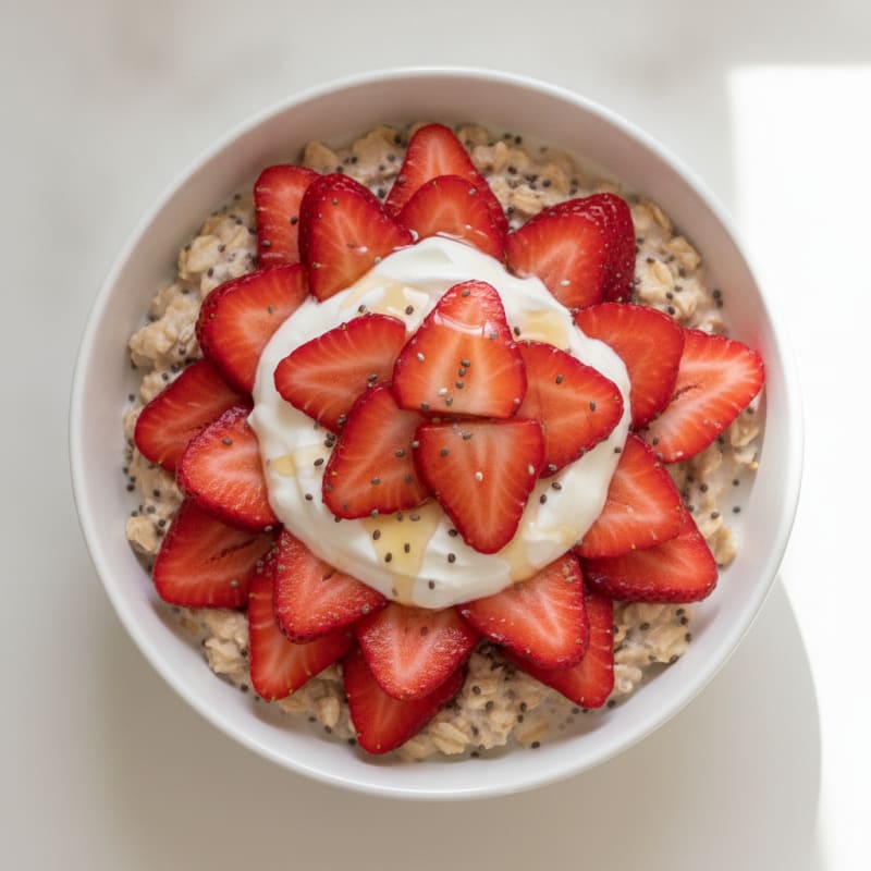 Strawberry Shortcake Overnight Oats