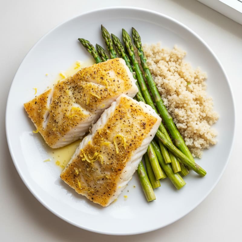 Lemon-Herb Baked Cod with Asparagus
