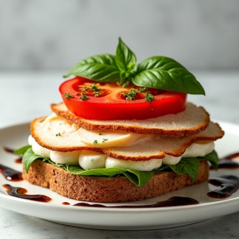 Lean Turkey-Caprese Stack on Whole Grain