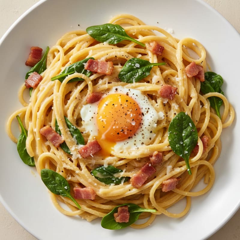 Classic Carbonara with Pancetta and Egg