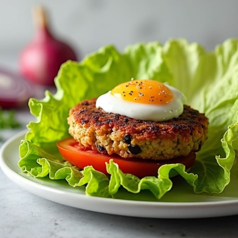 Crispy Veggie Burger Lettuce Wrap