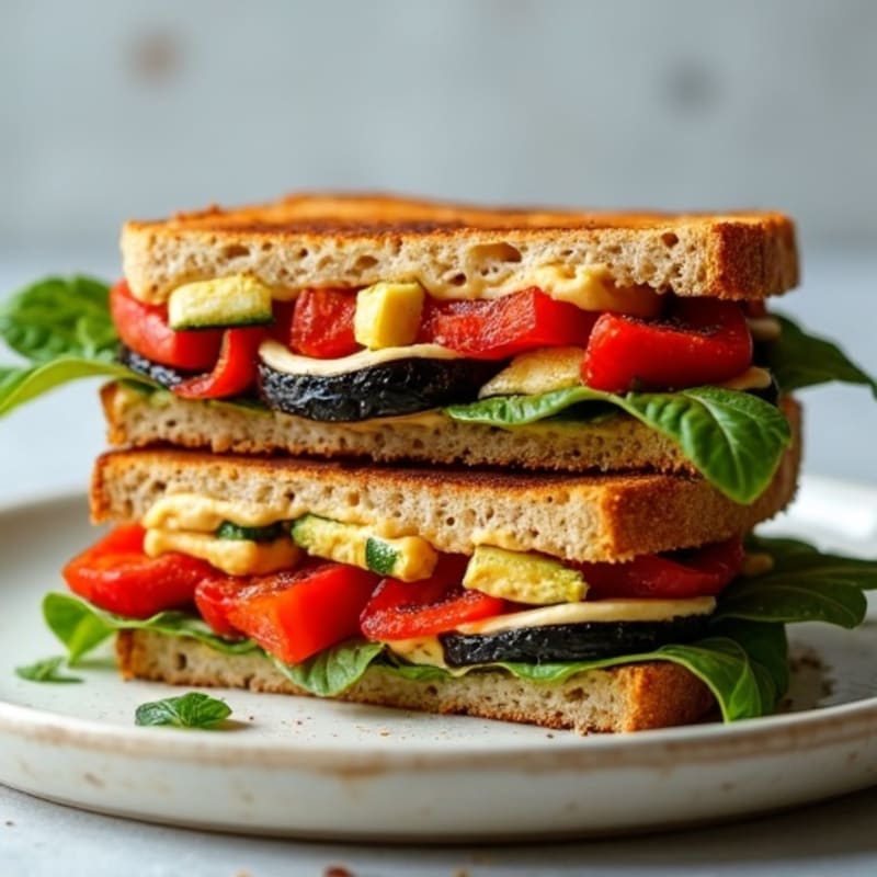 Crispy Roasted Vegetable Panini