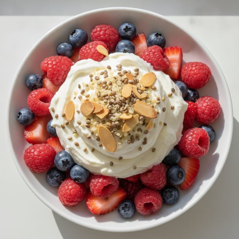 Creamy Greek Yogurt Protein Parfait with Mixed Berries
