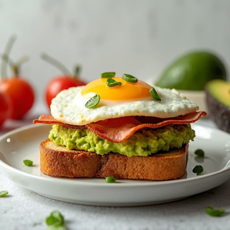 Creamy Avocado Egg Toast Stack