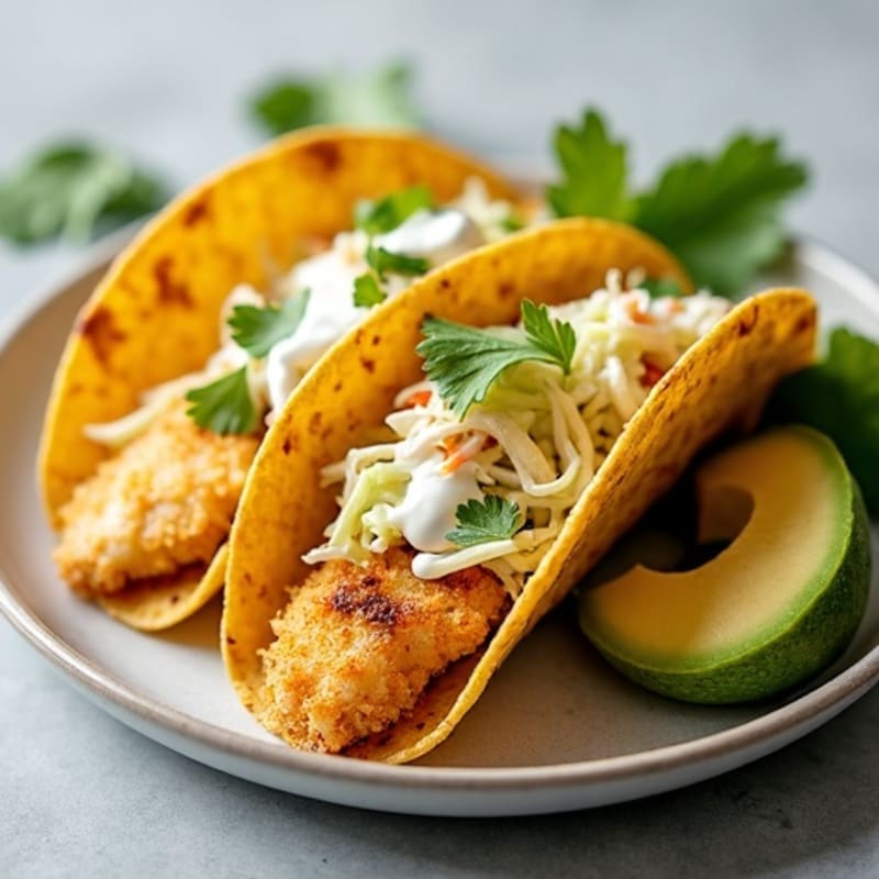 Crispy Baked Cod Fish Tacos