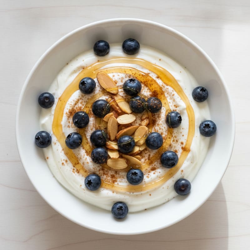 Creamy Greek Yogurt Bowl with Berries and Almonds