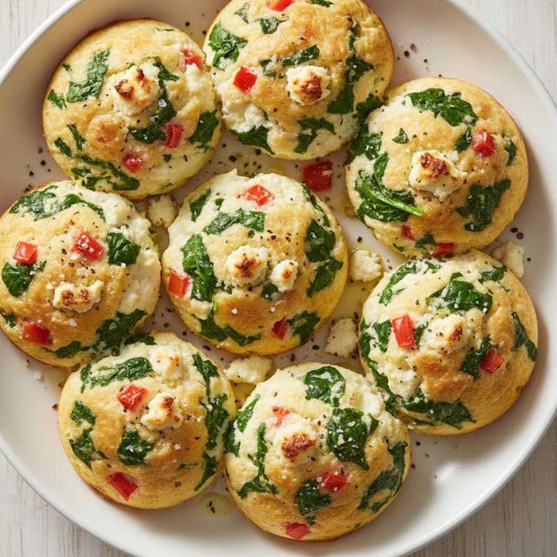 Baked Egg White Bites with Spinach