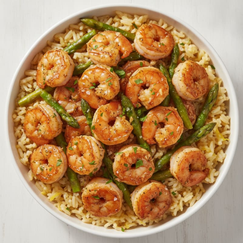 Garlic Butter Shrimp with Lemon Rice