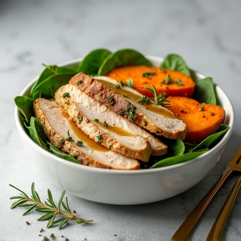 Herb-Roasted Turkey and Sweet Potato Power Bowl