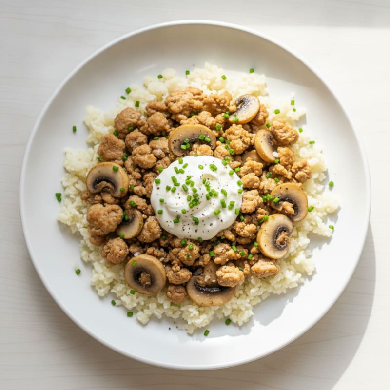 White Turkey Dinner with Sour Cream