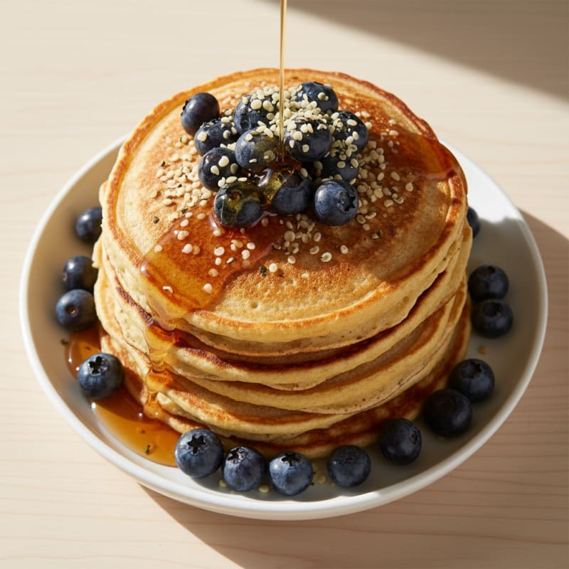 Fluffy Golden Buttermilk Pancake Stack