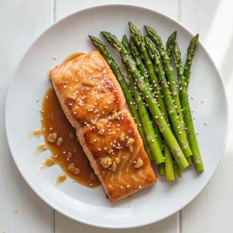 Teriyaki Glazed Salmon with Roasted Asparagus