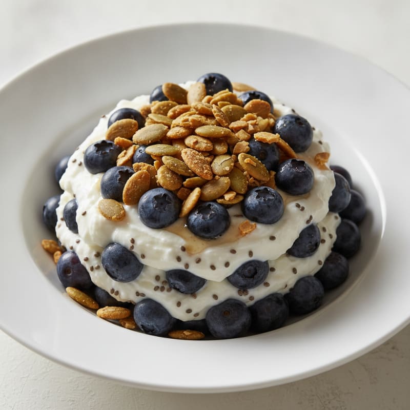 Greek Yogurt Protein Parfait with Chia and Berries