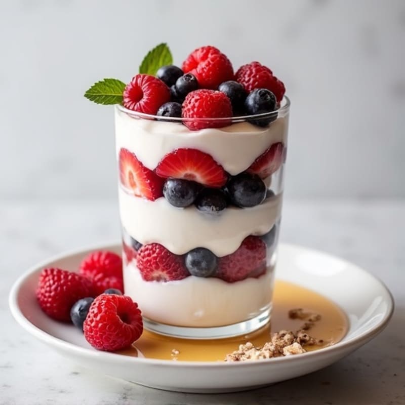 Silky Greek Yogurt and Mixed Berry Protein Parfait