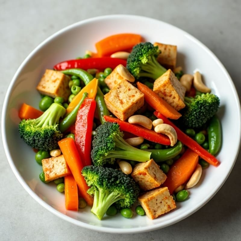 Crunchy Vegetable Stir Fry with Ginger-Garlic Sauce