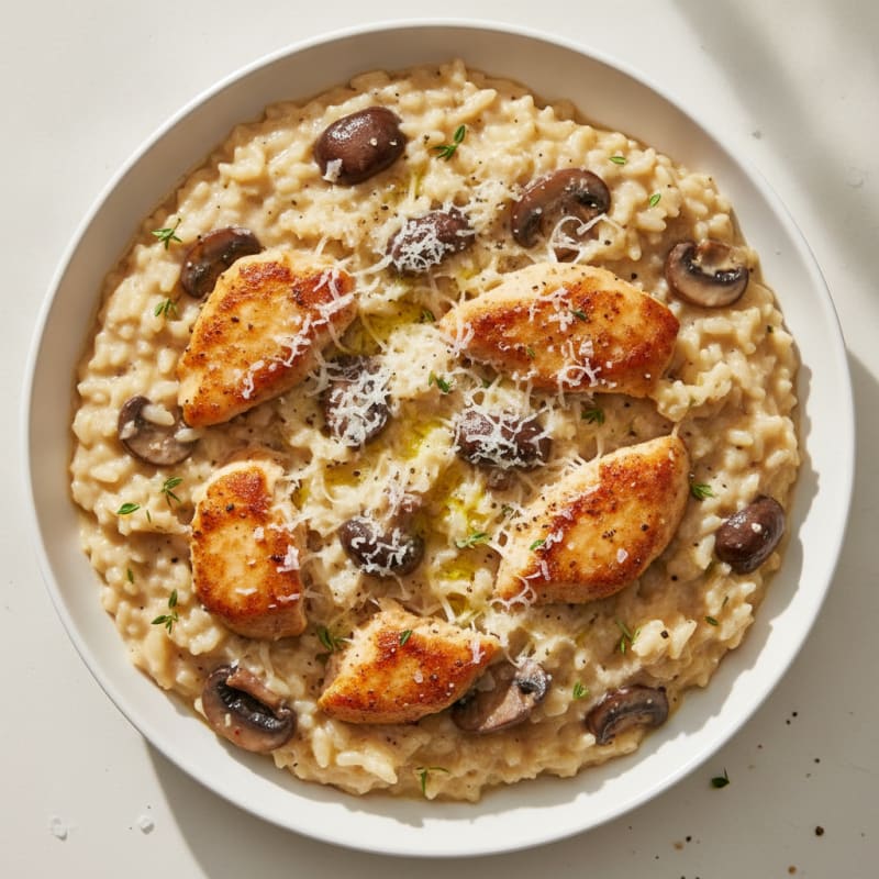Creamy Parmesan Mushroom Risotto