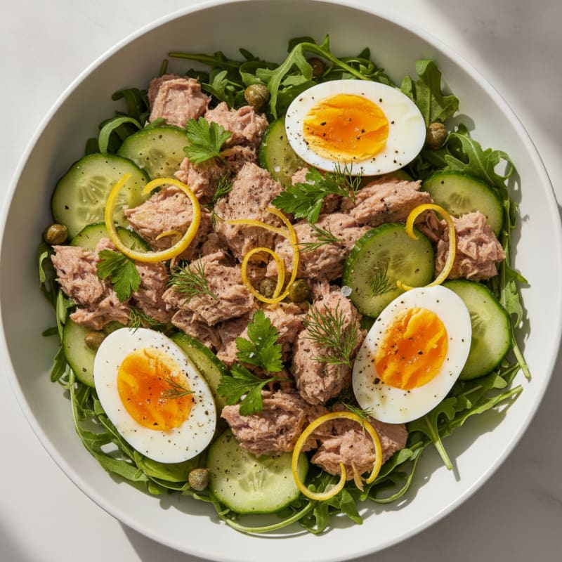 Oil-Packed Tuna with Lemon and Herbs