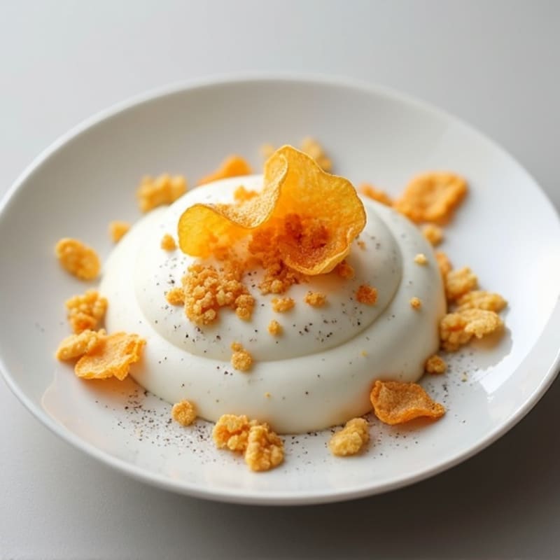 Greek Yogurt Protein Mousse with Crushed Potato Chips