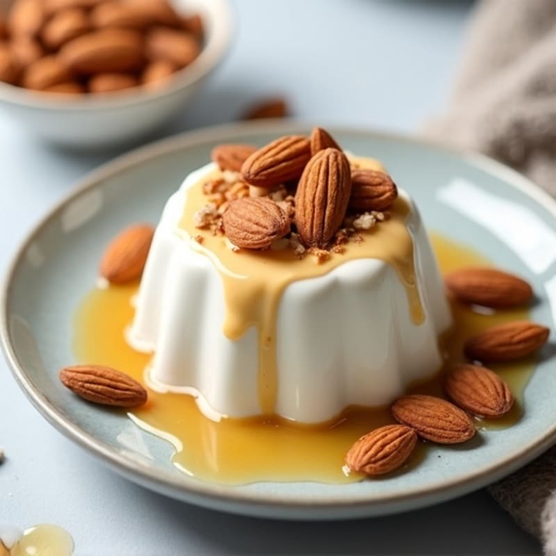 Silky Greek Yogurt Protein Pudding with Almonds