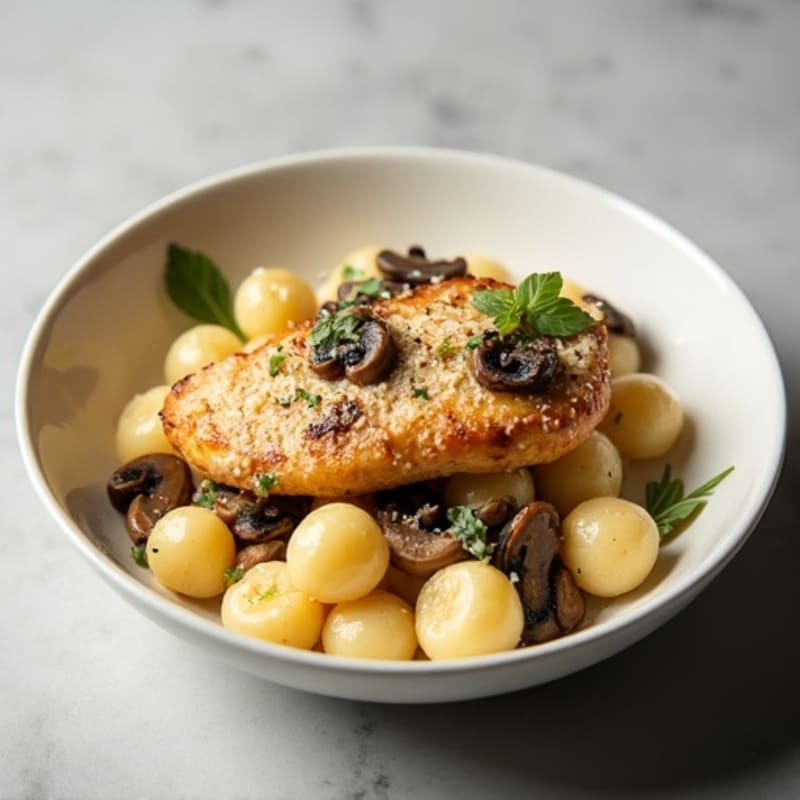 Creamy Parmesan Chicken Gnocchi with Mushrooms