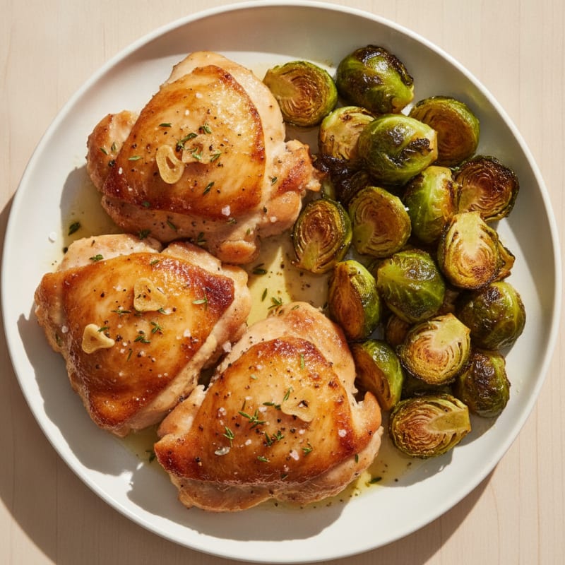 Garlic Herb Roasted Chicken Thighs