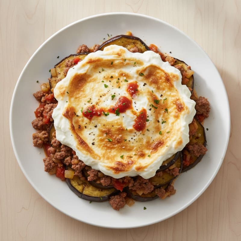 Beef and Eggplant Moussaka Bake