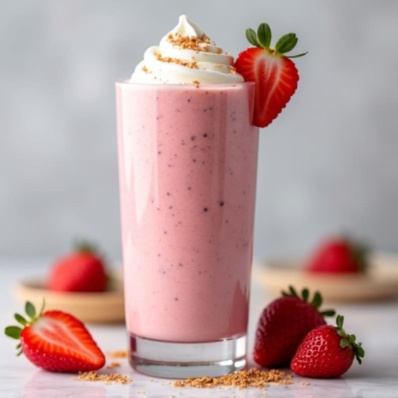 Creamy Vanilla Protein Strawberry Smoothie