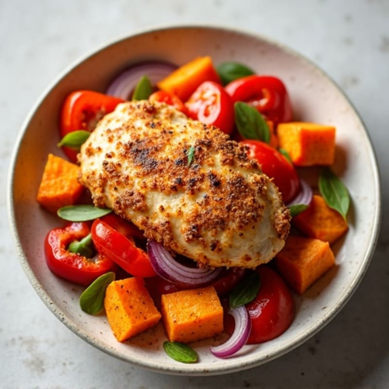 Crispy Sweet Potato and Chicken Hash