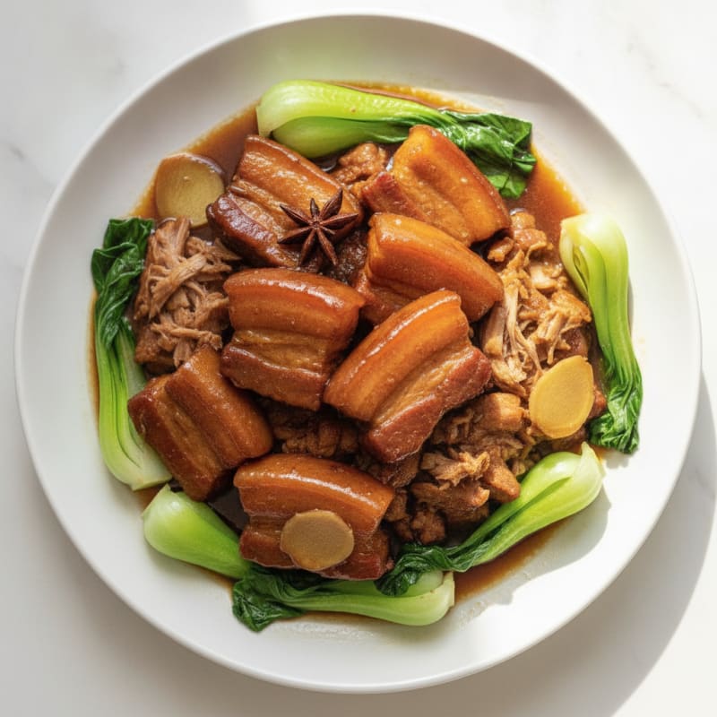Braised Pork Belly with Asian Glaze