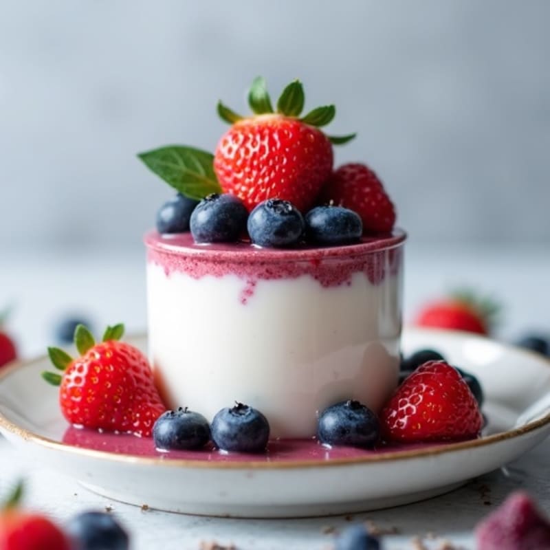 Greek Yogurt Protein Pudding with Berries
