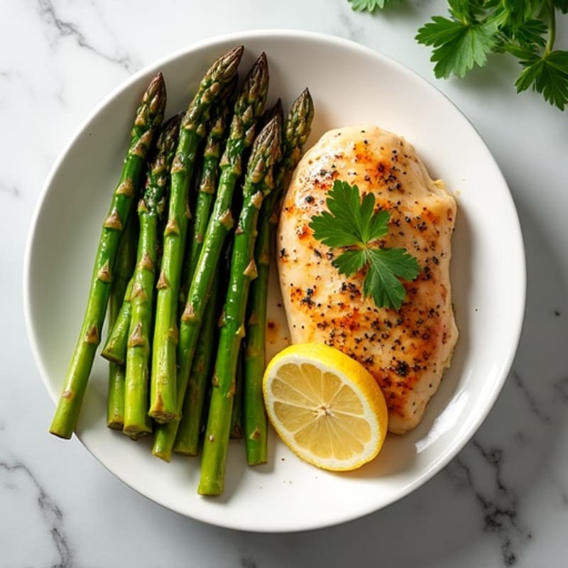 Sheet Pan Lemon Herb Chicken and Crispy Roasted Asparagus